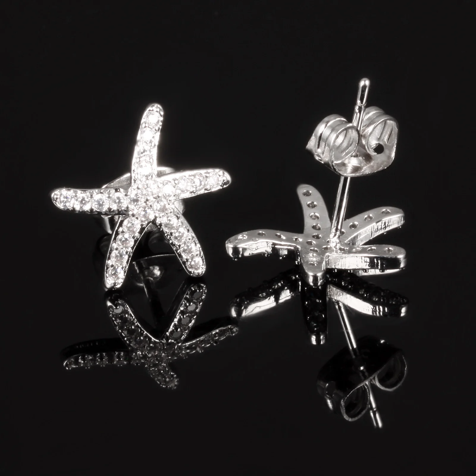 ААА Стразы Морская звезда моды Металл уха серьги-гвоздики ASOS для Для женщин