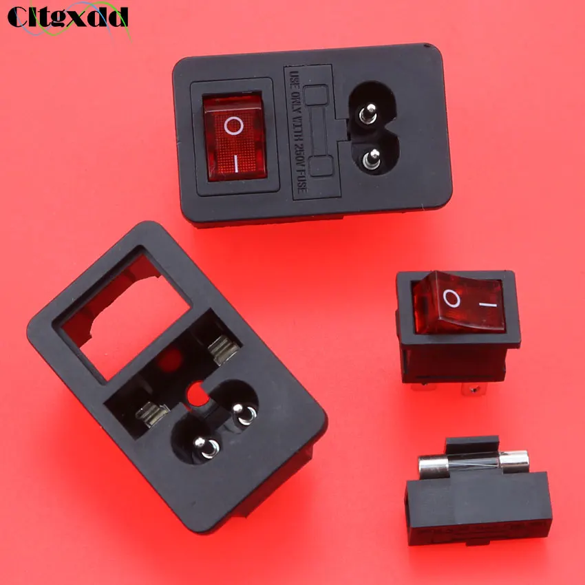 Электрическая розетка Cltgxdd 1 шт. 250 В переменного тока 10 А IEC 320 C8 штепсельная вилка