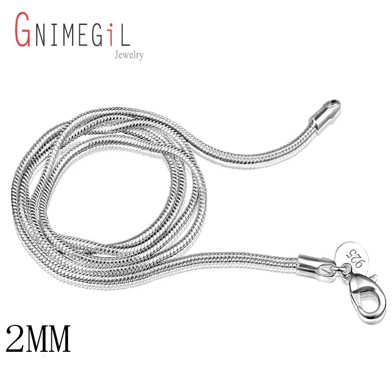 GNIMEGIL 2 мм тонкое ожерелье с цепочкой в виде змеи оптовая продажа 16 '✘'' 20
