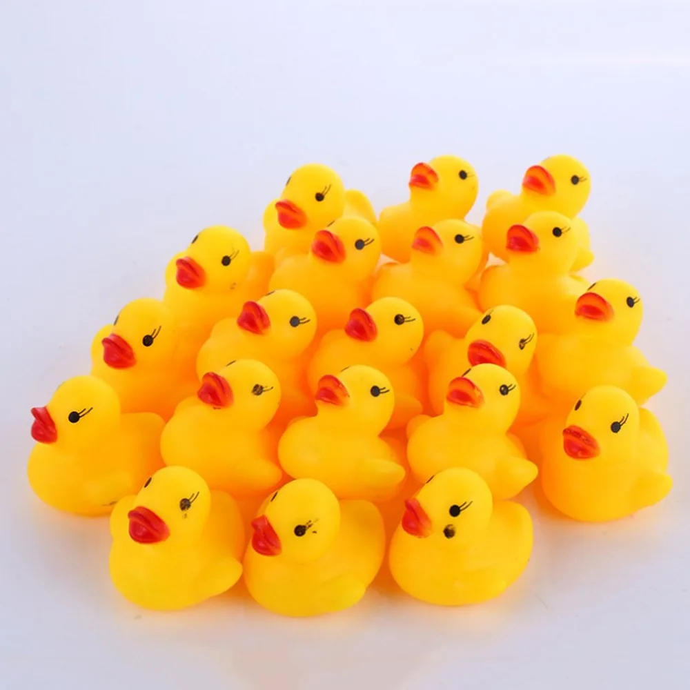 OCDAY 1 pc Squeaky Ducks Baby Bath Toys Kids children Game Toys Yellow Duck Duckie Taking Shower Water Toys Gift Drop shipping
