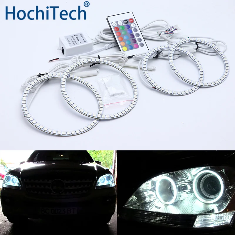 Для Mercedes Benz M класса W164 ML320 ML350 ML500 ML63 AMG 2006 2007 многоцветный светодиодный Ангельские
