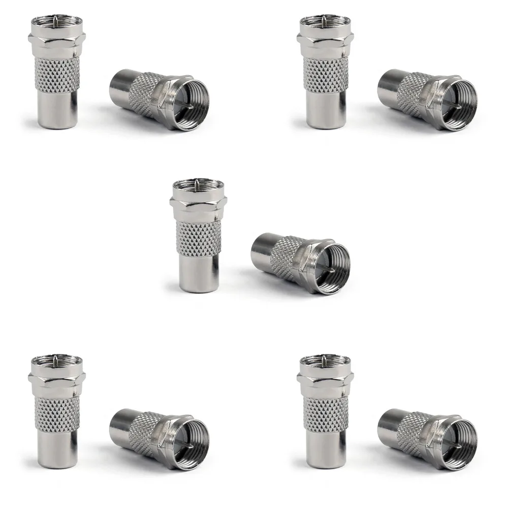 

Коаксиальный адаптер Areyourshop, разъем RCA (гнездо)/гнездо типа F (штекер), для ТВ, аудио, видео, 100 шт.