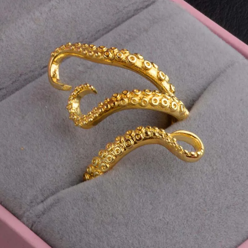 Кольцо из серебра 925 пробы в виде Современного Морского животного кольца форме