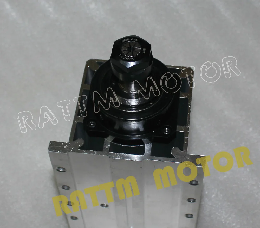 

EU Delivery!!! Square 3.5kw Quanlity Air cooled spindle motor ER20 runout-off 0.01mm,4 Ceramic bearing,Engraving milling grind