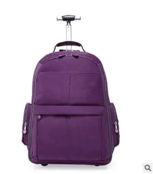 purple 21 inch Мужские рюкзаки на колесиках, Оксфорд, рюкзак для путешествий, чемодан на колесиках, сумка на колесиках, багаж, wo, мужские дорожные сумки на колесиках, чемодан - Цвет: purple 21 inch