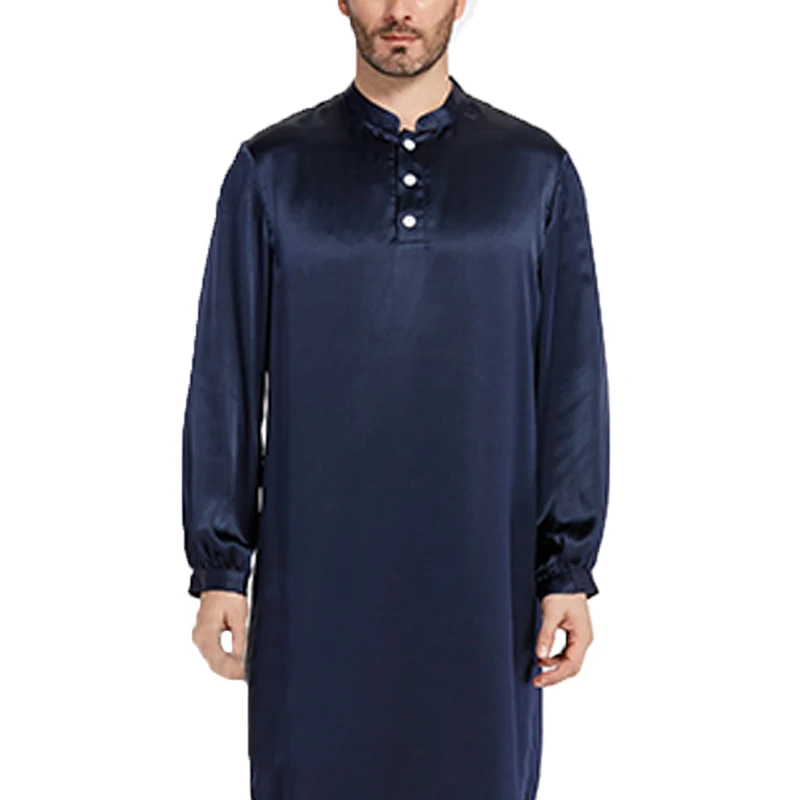 INCERUN, шелковый атлас, мужской халат, пижама, длинный халат, Lounge Ropa Arabe s, костюмы, платье, рубашка, платье, Masculina, Исламская мужская одежда