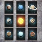 Настенная живопись Sun Venus Saturn Mars Earth Pluto Planet, Картина на холсте, скандинавские плакаты и принты, настенные картины для украшения гостиной