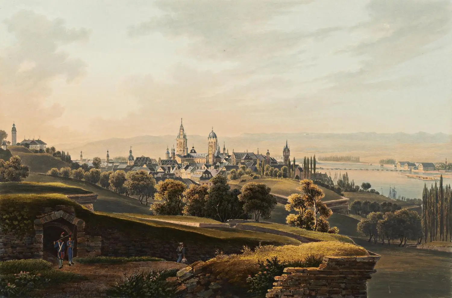ВИНТАЖНЫЙ ПЛАКАТ с картой Monestir de Santa Sofia a Kiev Классическая парусиновая картина