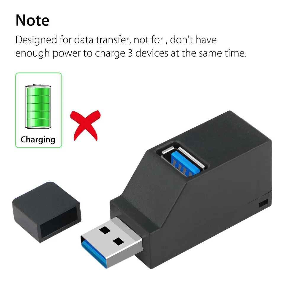 Универсальный мини 3 порта USB 0 концентратор Высокоскоростной разветвитель