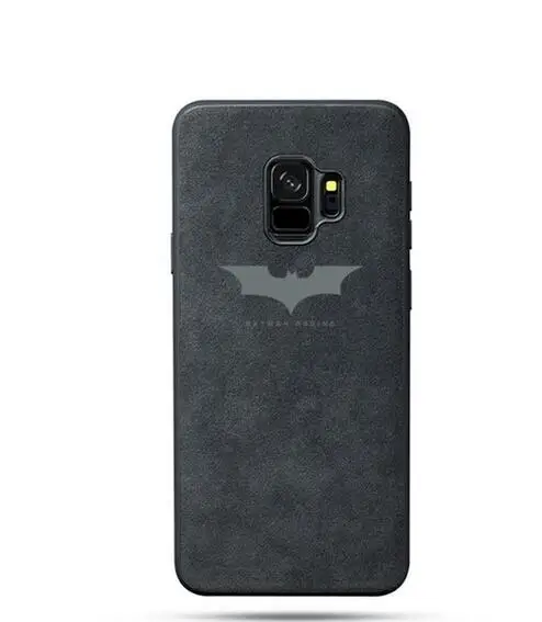 Batman Автоспорт AMG Мощность Роскошный кожаный чехол для телефона чехол для samsung Galaxy S10 плюс S10E S8 S9 плюс автомобильный брелок с логотипом, кожаные чехлы для мобильных телефонов - Цвет: Batman