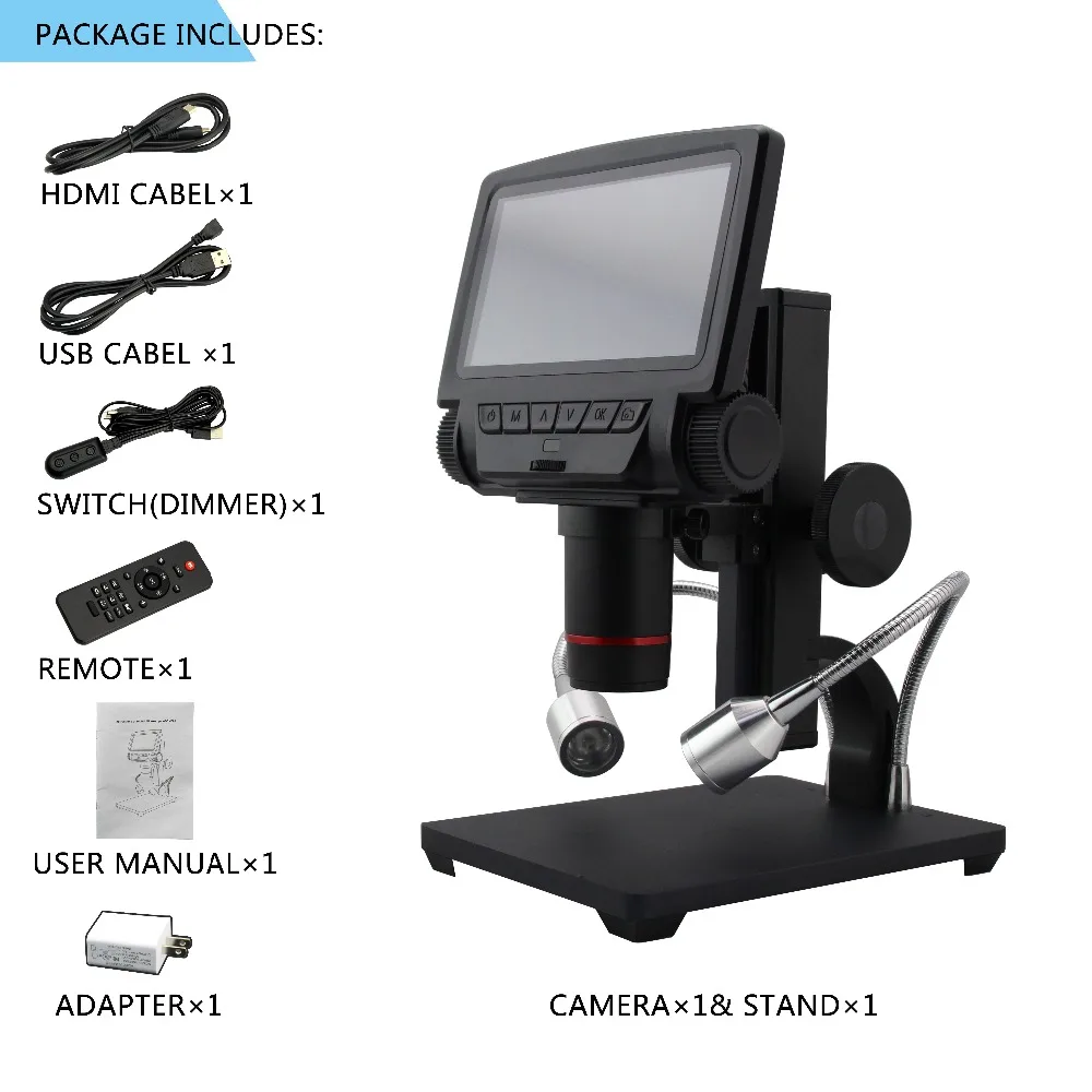 Цифровой микроскоп Andonstar ADSM301 HDMI/AV цифровой с дальним расстоянием действия USB для