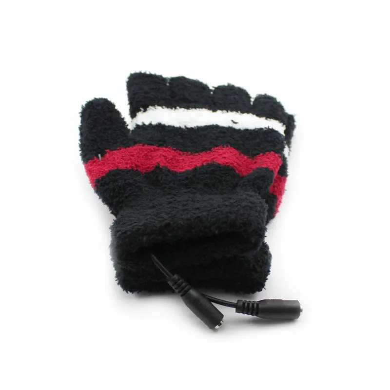 Перчатки без пальцев с подогревом питанием от USB для офиса Осень зима теплые