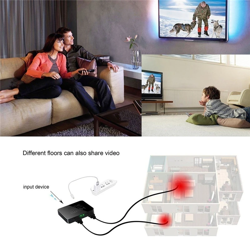 Full HD 4K HDMI сплиттер 1X2 2 порта ретранслятор усилитель концентратор 3D 1080p 1 в выход