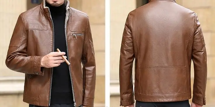 M-4XL, хит, зимнее мужское Новое модное длинное пальто с лацканами, куртка из искусственной кожи