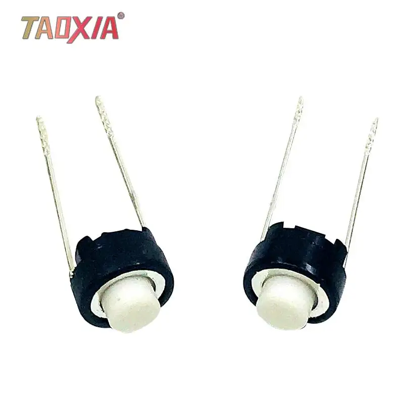 6X6X5MM Переключатель такт 6*6*4,3 мм 6*6*5 мм встроенный 2 фута SKRGABD010 Кнопка микродвижения белый круглый - Цвет: 6X6X5MM