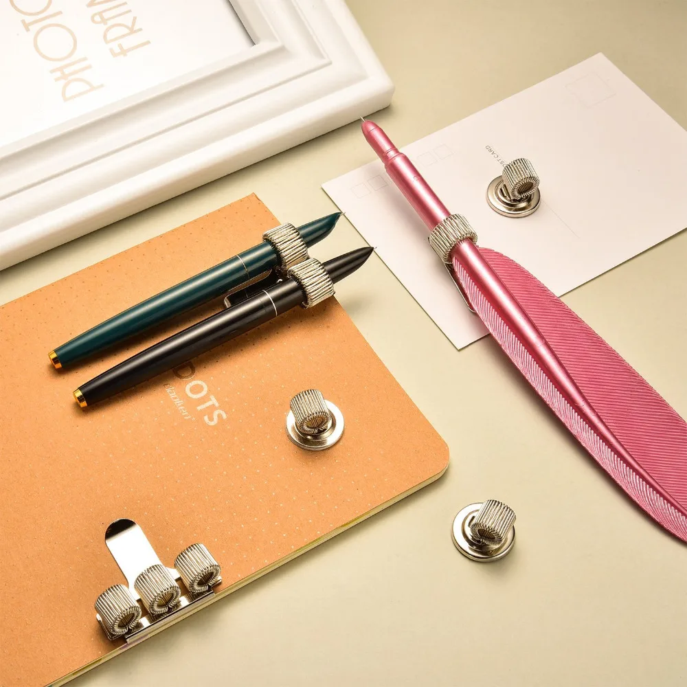 10 шт. держатель для ручек из нержавеющей стали с регулируемой пружиной подходит