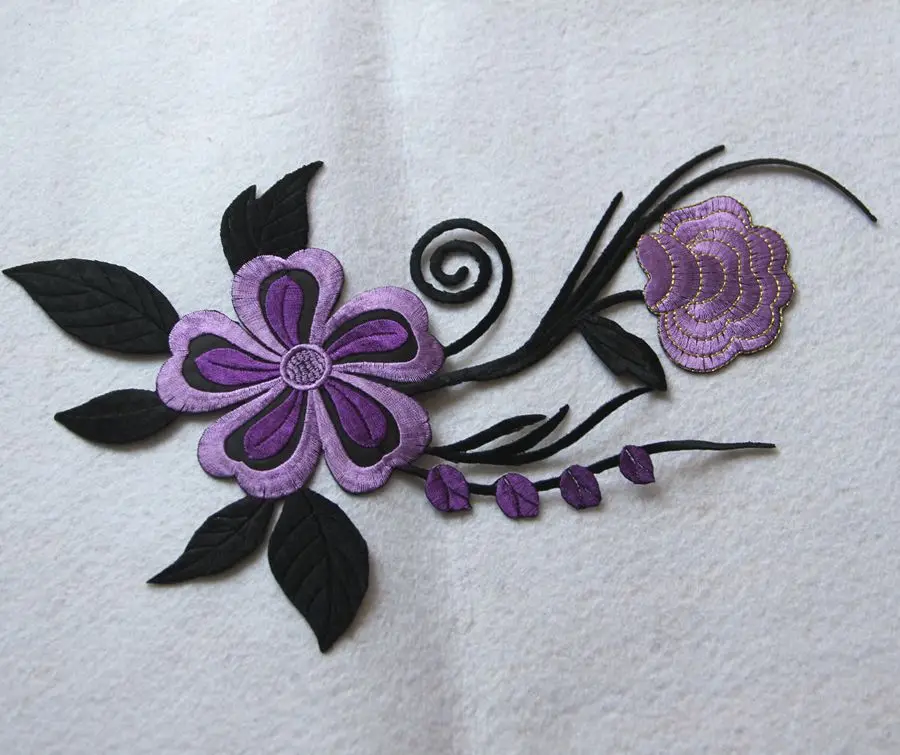 Большие солнцезащитные цветы вышивка железные патчи аппликация для одежды