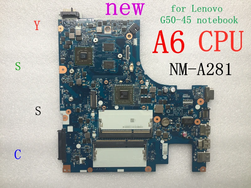 XCMCU новая NM-A281 материнская плата для ноутбука lenovo G50-45(для процессора amd A6-6310+ видеокарты R4 GPU 2 Гб) ТЕСТ ОК