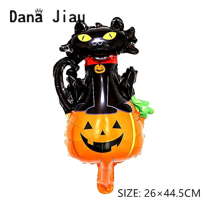 dana jiau NEW HAPPY Halloween party decoration helium air foil balloon pumpkin ghost Pirate Ship hair brand sorceress toy sale - Цвет: MINI SIZE
