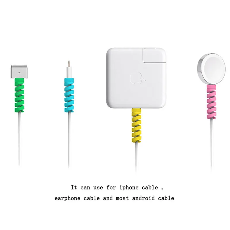 Устройство для защиты кабеля usb противоударное Силиконовое спиральное