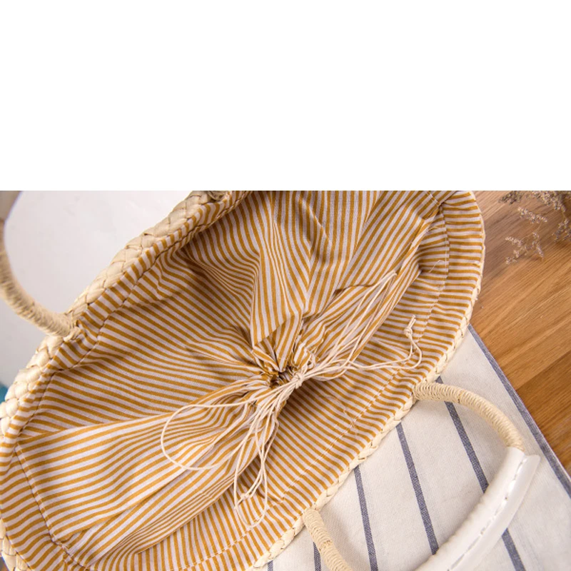 Женская Соломенная Сумка XMESSUN летняя плетеная через плечо с кисточками и