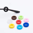 5 пар круглых силиконовых Противоскользящих очков, ушной крючок, держатель для очков, дужки для очков, противоскользящий держатель для очков