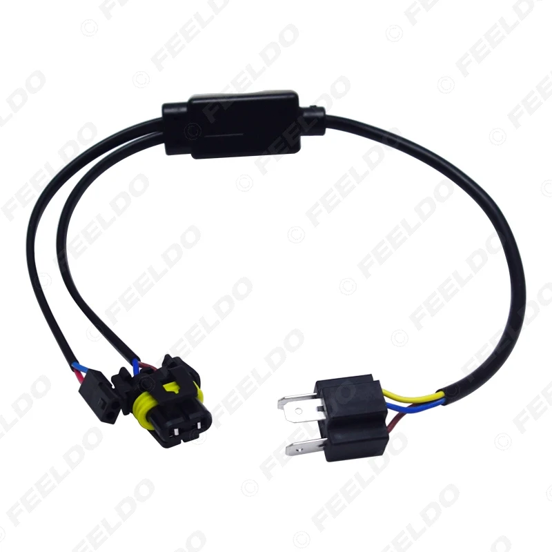 Биксеноновые HID лампы FEELDO 1 шт. упрощенные H4/9003/HB2 Hi/Lo реле жгута проводов