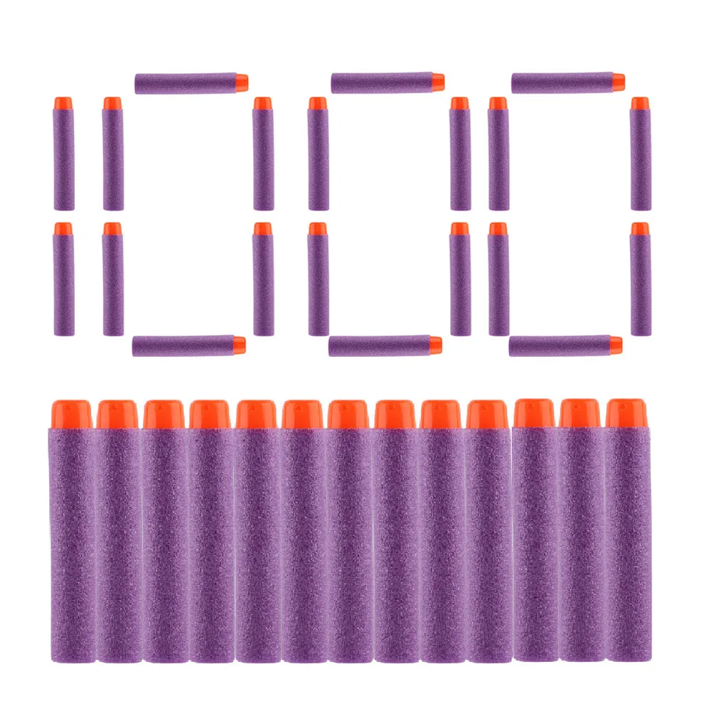 1000 шт заправка Дартс для пуль Nerf мягкая полая головка 7,2 см заправка игрушка дартс пистолет пули бластеры Детские пистолеты аксессуары - Цвет: Purple 1000pcs