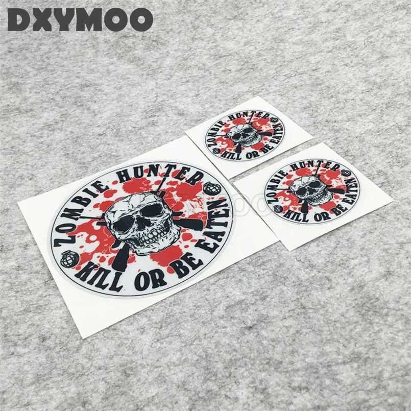 Охотник на зомби виниловые наклейки автомобиль забавные предупреждающие