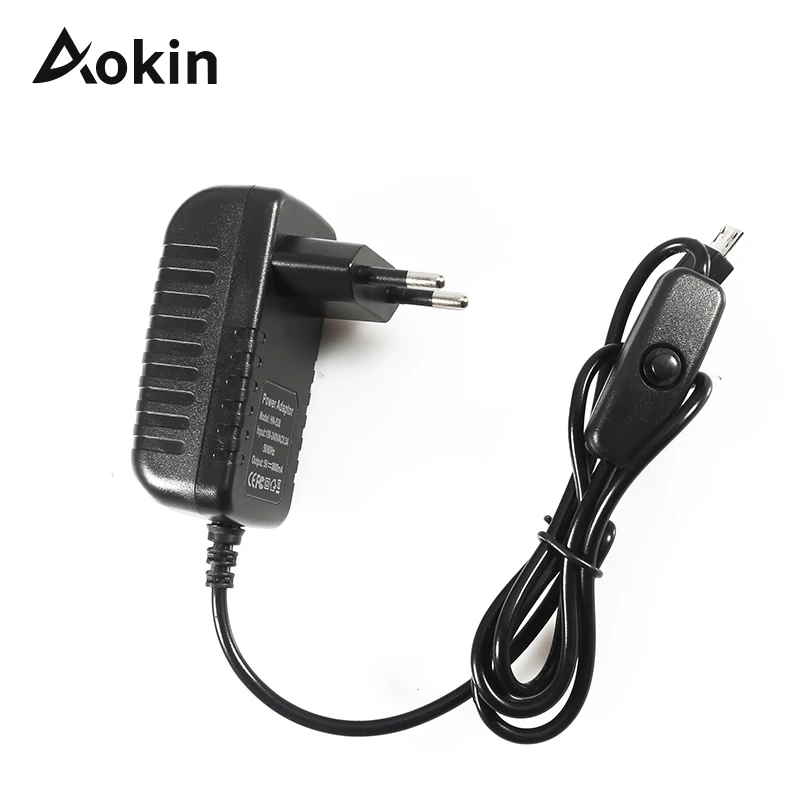 

5v 3a Power Supply Charger Ac Adapter Micro Usb Cable With Power On/off Switch For Raspberry Pi 3 Banana Pi Pro Model B B+ Plus