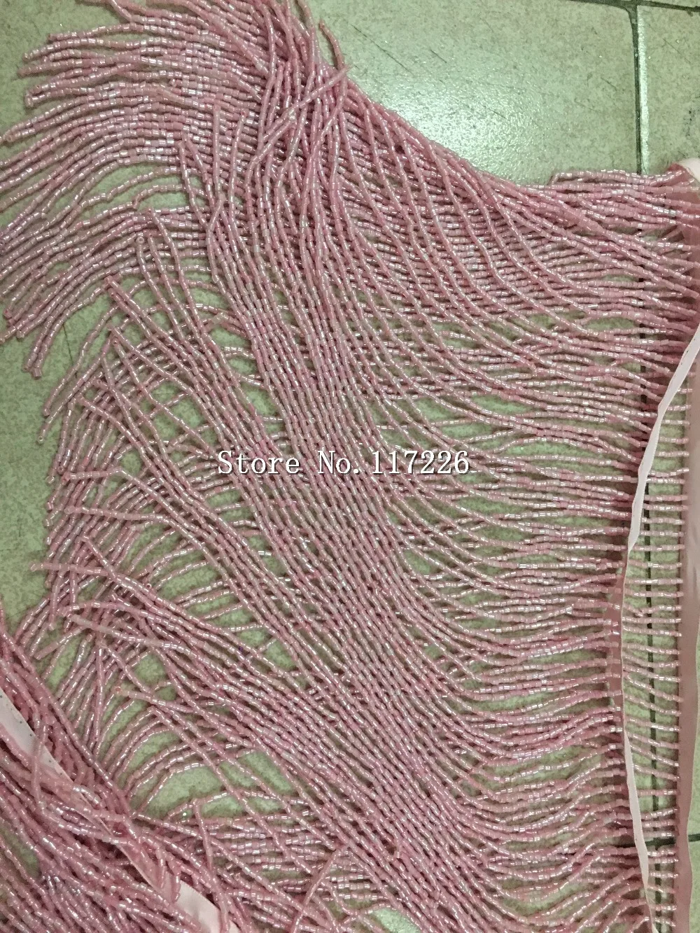 5 ярдов/сумка лента светло розового цвета с бахромой и бусинами ширина 25 см для