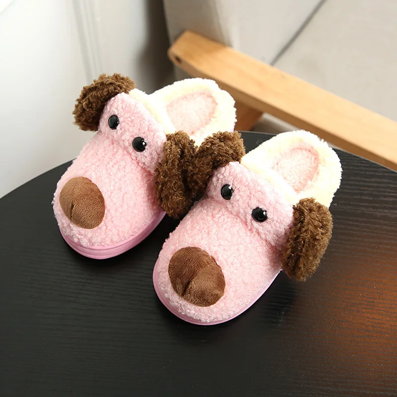 Pantoufle Enfant Пёс из мультфильма дети Шлёпанцы для женщин детей Обувь зимние теплые