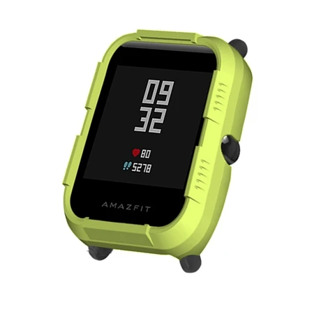 Fluorescent green YUEDAER получехол защитный чехол для Xiaomi Amazfit Bip чехол для смарт часов защитные аксессуары для Amazfit Bip оранжевый - Цвет: Fluorescent green