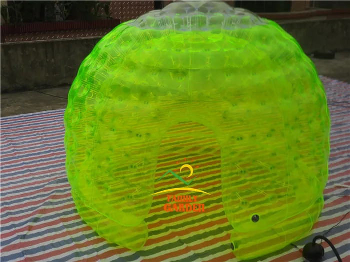 Надувная палатка прозрачная зеленая воздушно пузырчатая с насосом|tents for family