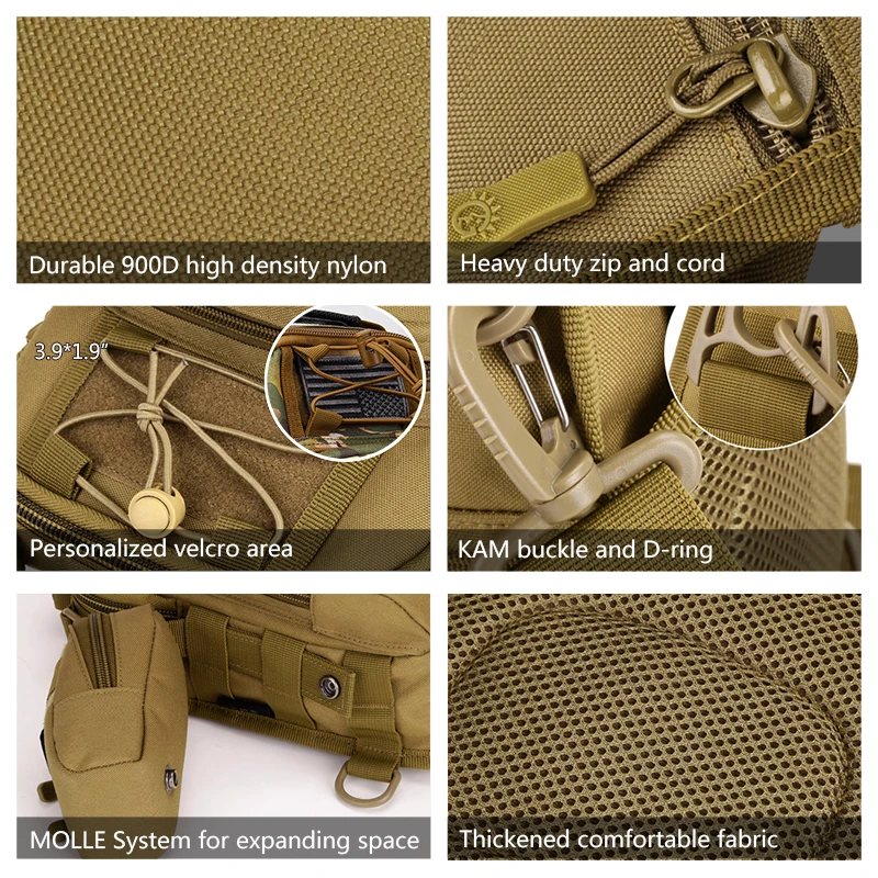 IDOGEAR Тактический Слинг сумки пакет небольшой EDC Molle открытый Ровер слинг рюкзак Водонепроницаемый грудь рюкзаки четыре способа Сумка BG3505