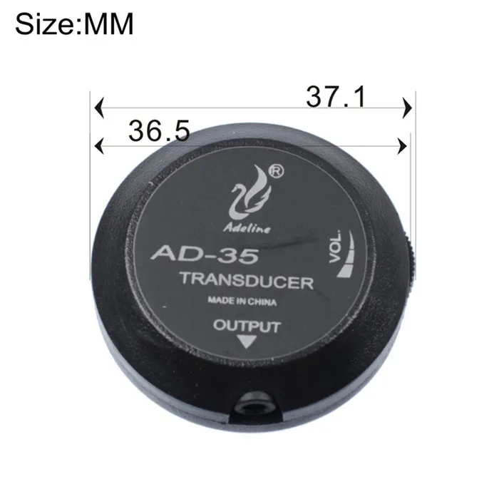 5Pcs Fingerstyle Guitar Pickup Adeline AD-35 Mini Sticky-style Piezo electric Pickups for Guitar and any Box-vocals Instruments
5Pcs Fingerstyle Guitar Pickup Adeline AD-35 Mini Sticky-style Piezo electric Pickups for Guitar and any Box-vocals Instruments