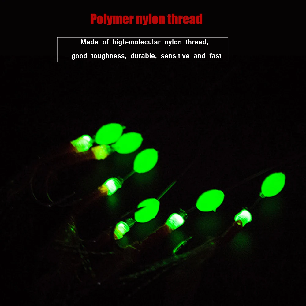 Рыболовные крючки для поворотной рыбалки, светящийся позолоченный рыболовный кожный рыбный запах, комбинированный струнный крючок с 6 маленькими крючками