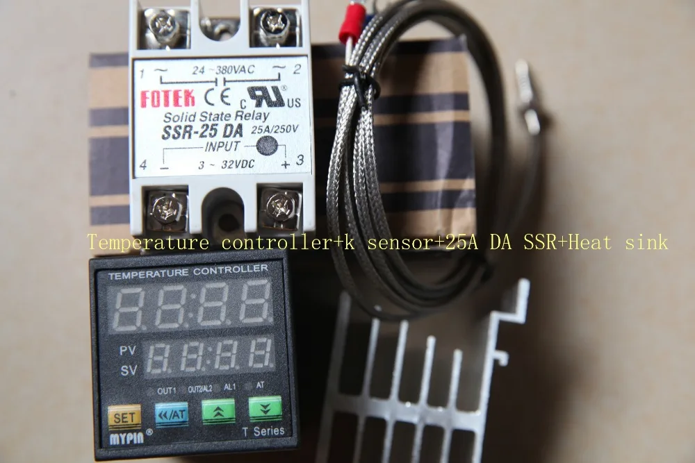 90 265 в AC/DC Цифровой F/C PID регулятор температуры Термостат TA4 SSR (SSR выход + 1