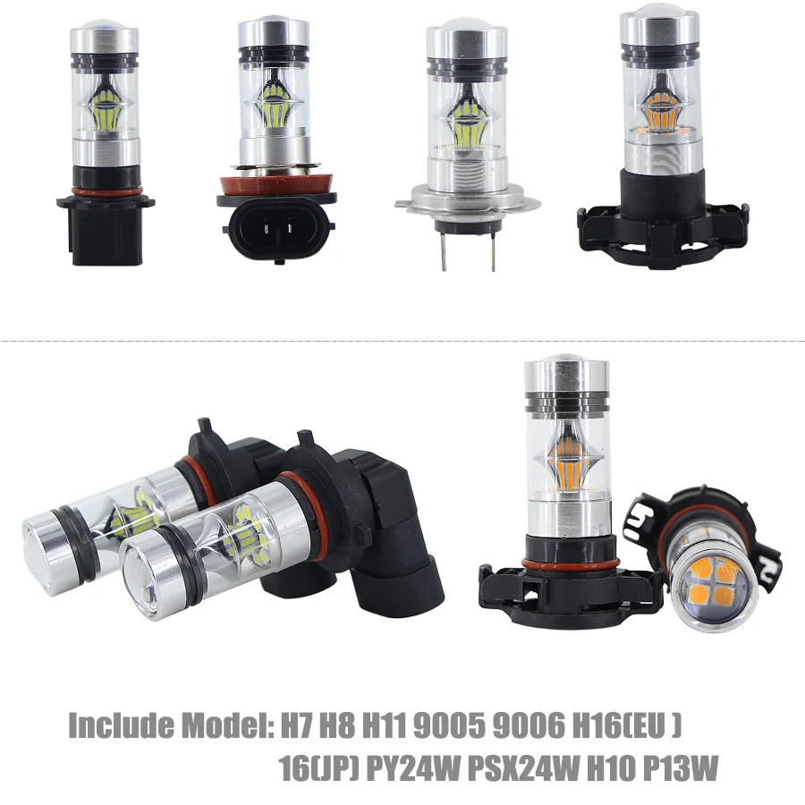 Пара противотуманных фар H11 led H8 9005 9006 дневная лампа для Jeep H16 противотуманная фара
