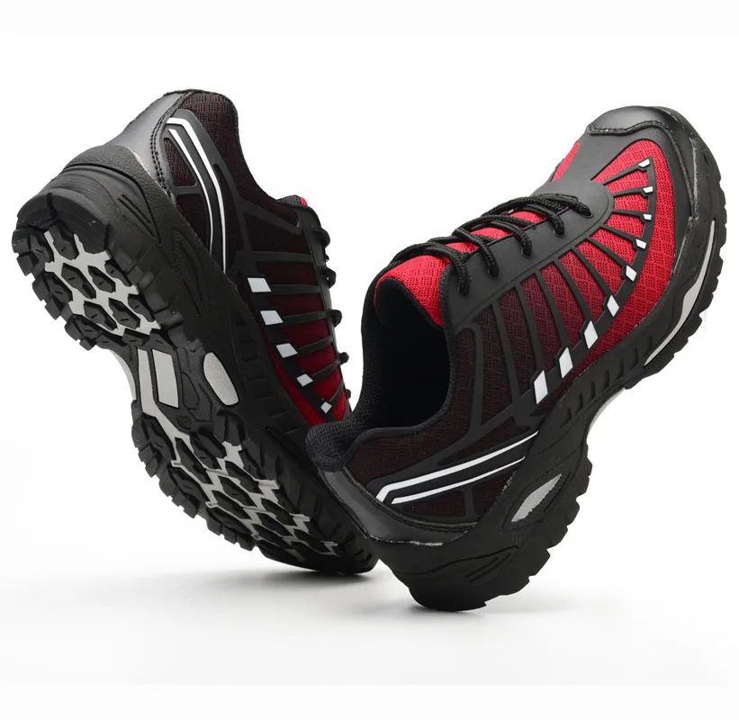 Safety Shoes Cap Steel Toe Safety Shoe Boots For Man Work Shoes Men Breathable Mesh Size 12 Footwear Wear-resistant GXZ528