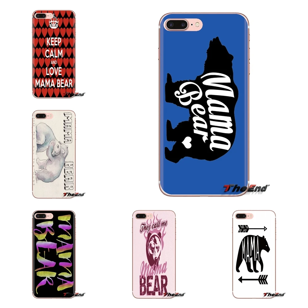 Прозрачный мягкий чехол для мамы медведя День матери художественный постер Samsung