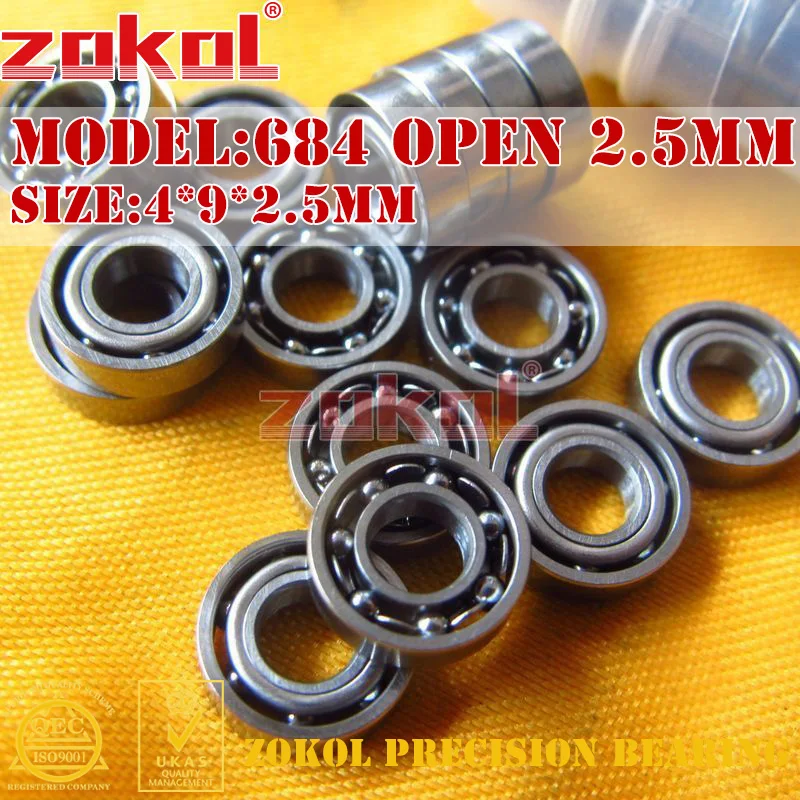 ZOKOL подшипник 684 открытая Высота 2 5 мм миниатюрный шарикоподшипник с глубоким