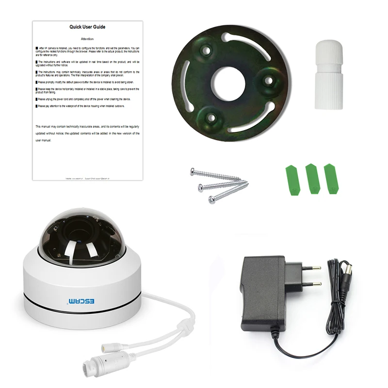 ESCAM PVR002 2MP 1080P IP Сетевая камера PTZ 4X Zoom 2 8 12 мм объектив водонепроницаемый PoE купол