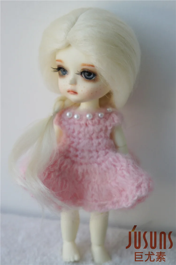 JD315 1/8 Эльза длинная плетеная BJD парики 5-6 дюймов мохеровый персонаж кино волосы