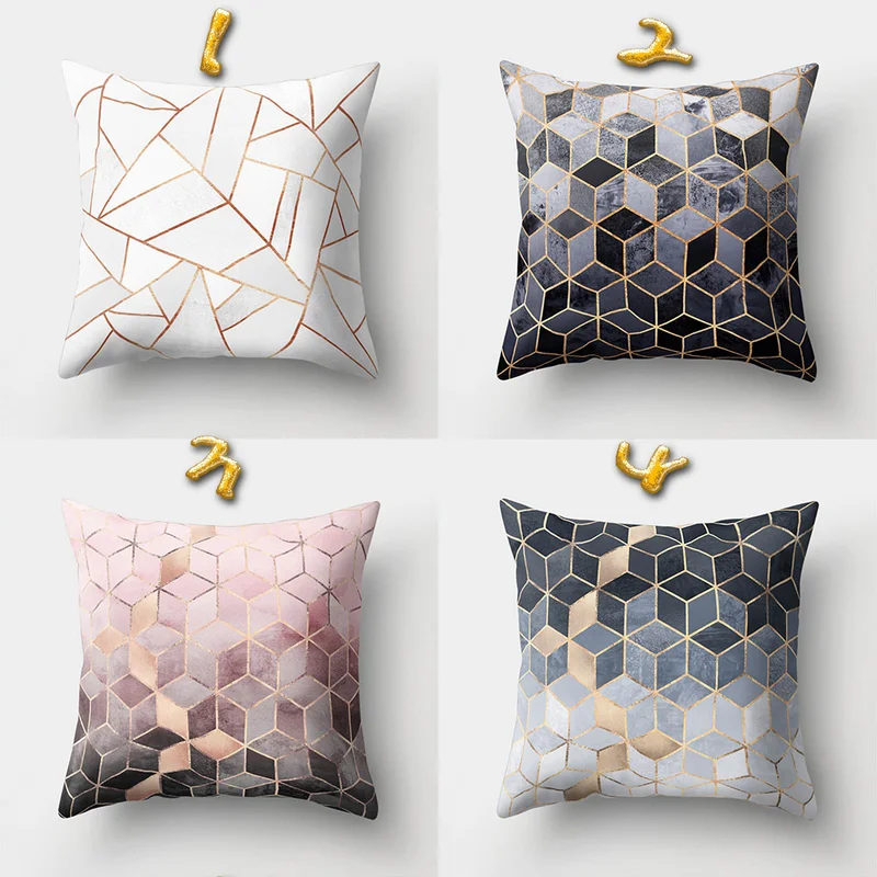 Home Decorative Pillowcase Bedding Lumbar Pillow Case Waist Cover Peach Skin Velvet Office 45x45cm | Дом и сад