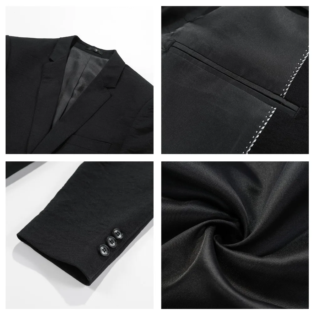 Мужской Официальный черный блейзер N & B Мужская одежда пальто мужские куртки для