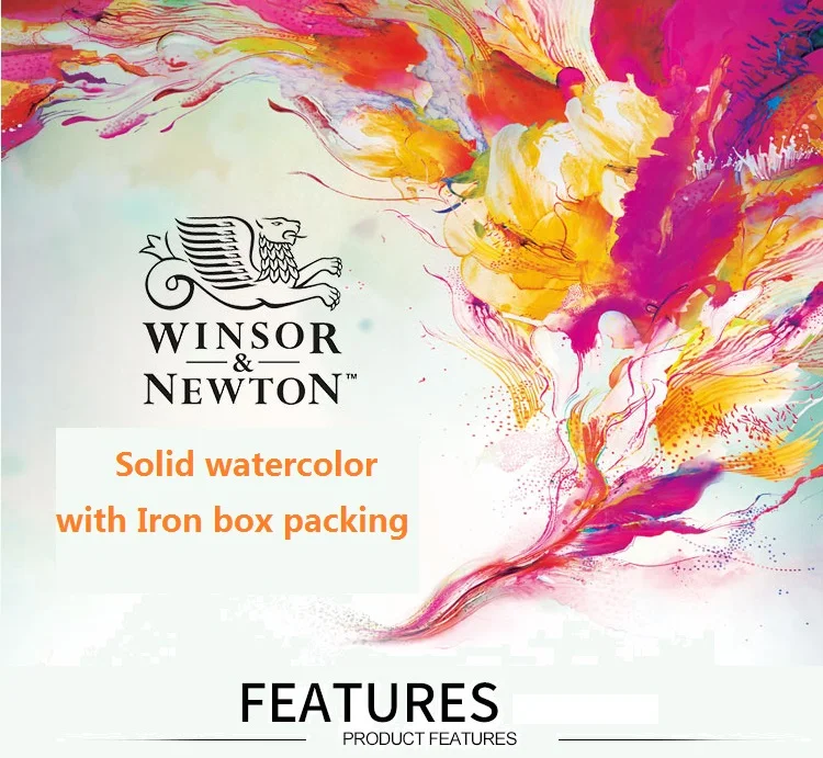 WINSOR& NEWTON Cotman 12/24 цветов однотонная Акварельная краска в металлической коробке