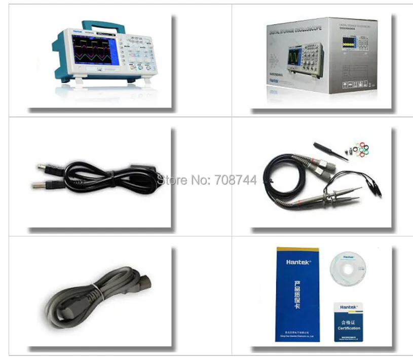 Hantek DSO5102P Цифровой осциллограф 100 МГц 2 канала 1GSa/s 7 ''TFT lcd лучше, чем ADS1102CAL
