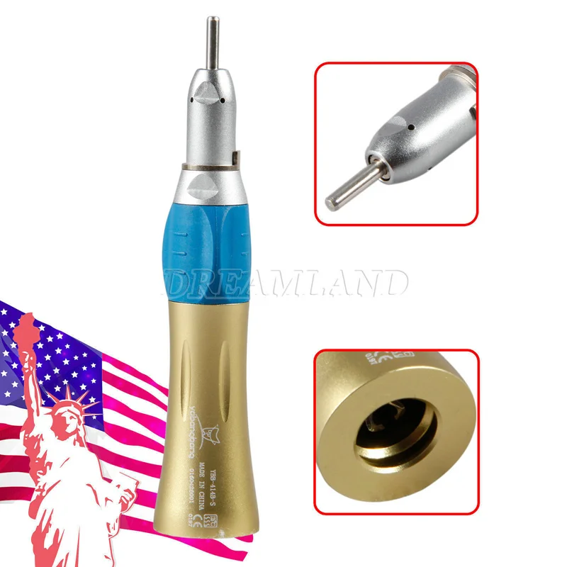 Striaght handpiece Стоматологический электродвигатель Contra прямой медленный Полировочный наконечник Marathon Gold - Цвет: Striaght handpiece