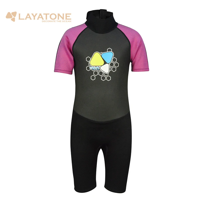 LayaTone 2 мм короткий неопреновый гидрокостюм для детей, купальный костюм для всего тела, костюм для дайвинга, детский купальник для плавания, серфинга, дайвинга, короткие штаны